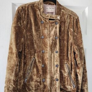 Women's Brown Velvet Jacket